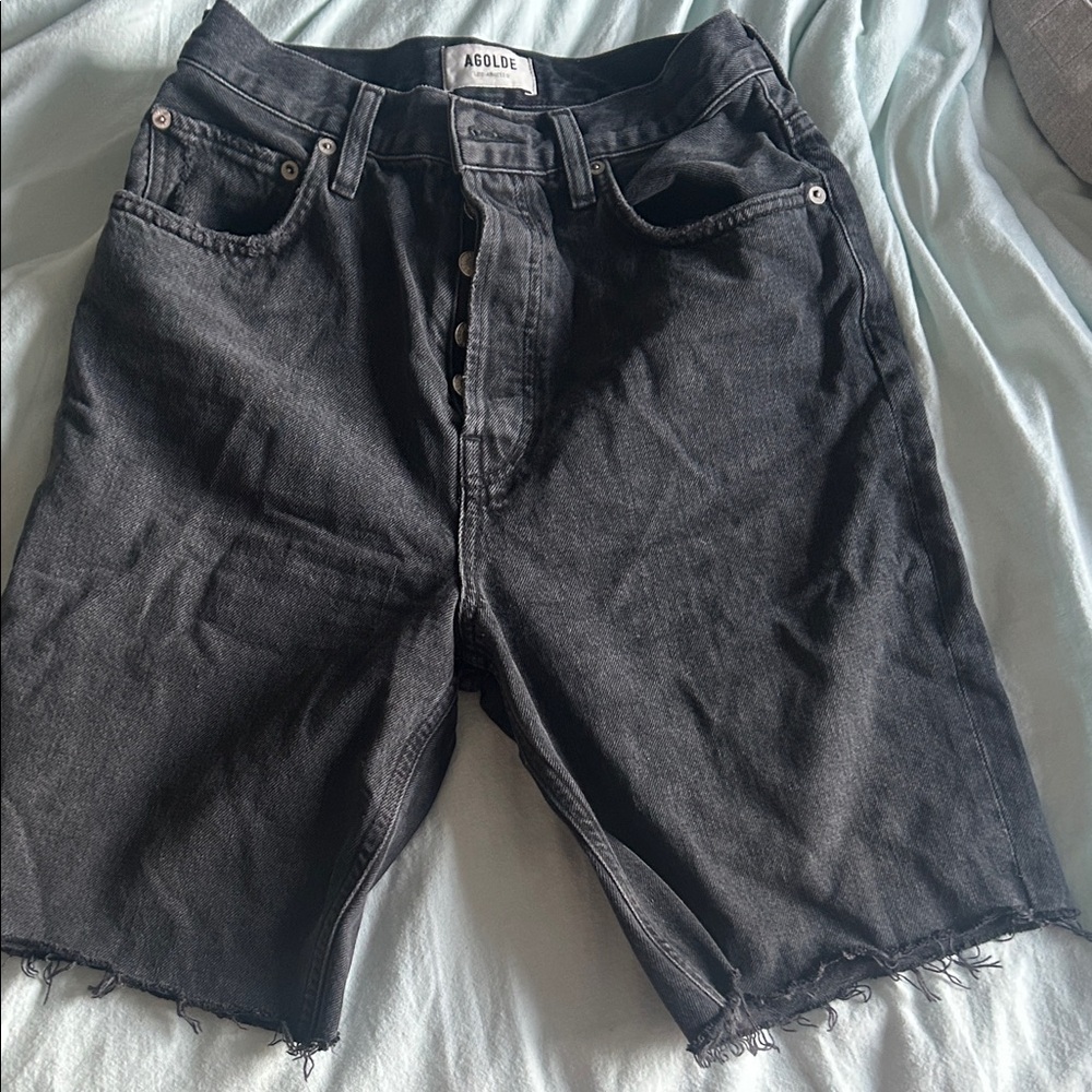 Agolde Black Jean Shorts